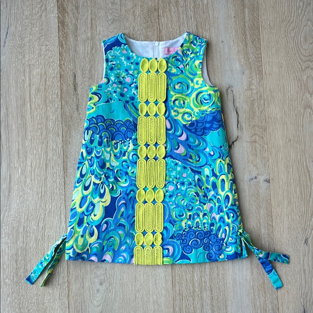 Lilly Pulitzer Blue and Green Patterned Dress